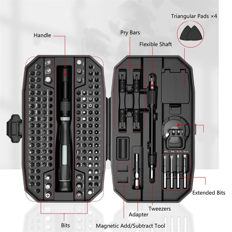 Набор магнитных мини-прецизионных электрических отверток 152 в 1, Набор инструментов для ноутбука, Профессиональная компьютерная отвертка, Ремонтная отвертка