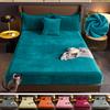 Solid Color Velvet Bed Sheets Warm Adjustable Fitted Sheets For Home Double Bed Sheets Not Fading  Machine Washable Bedspreads