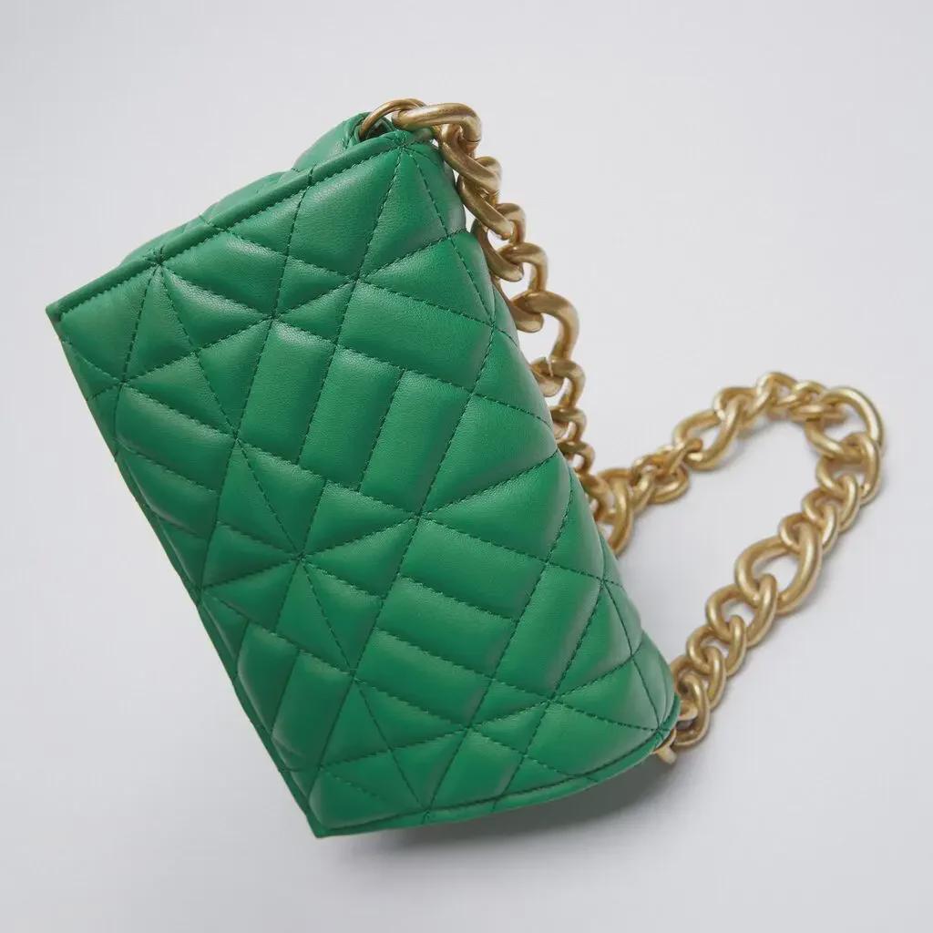 Сумка Z's 2024 Diamond Quilted Chain – стильная вышитая сумка через плечо