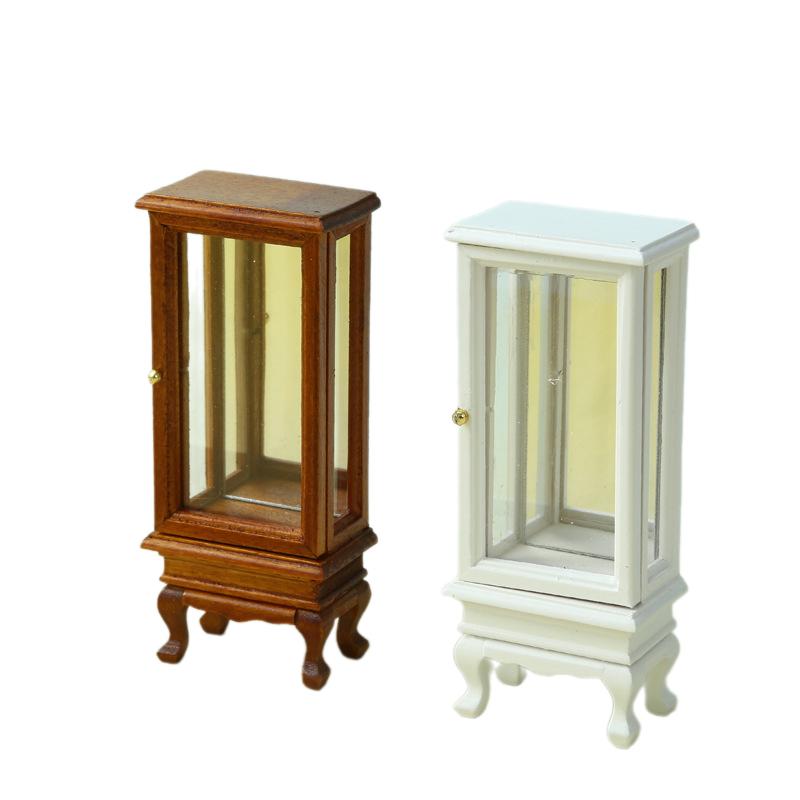 1/12 кукольный домик имитация стеклянного шкафа модель кукольного домика миниатюрный шкаф для хранения мебели гостиная декор игрушка