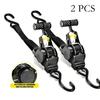 Heavy-duty Car Cargo Tie-down Straps Retractable Ratchet Tie-down Straps 1500 Lb Load Capacity Suitable for Motorcycles and Cars