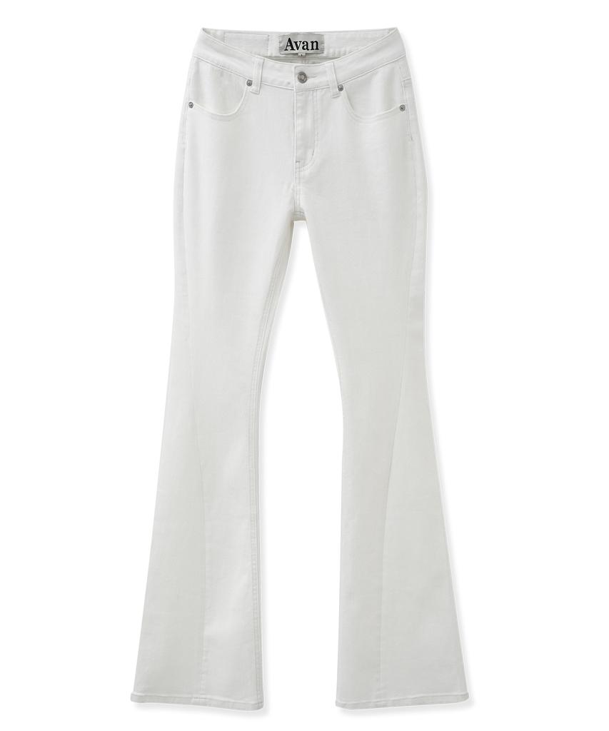 AVANDRESS Shadow Line Bootcut Pants White