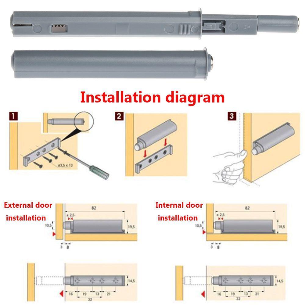 Furniture Hardware Soft Close Cupboard Drawer Door Stop Damper Buffer Cabinet Catches Push To Open