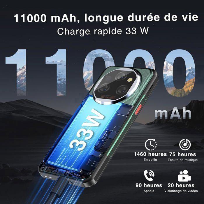 Смартфон DOOGEE Fire 5 Pro Защищенный 20ГБ+128ГБ 6.6" 13000 мАч 13 МП Неубиваемый телефон Android 15 Две SIM-карты 4G/NFC/OTG - Зеленый