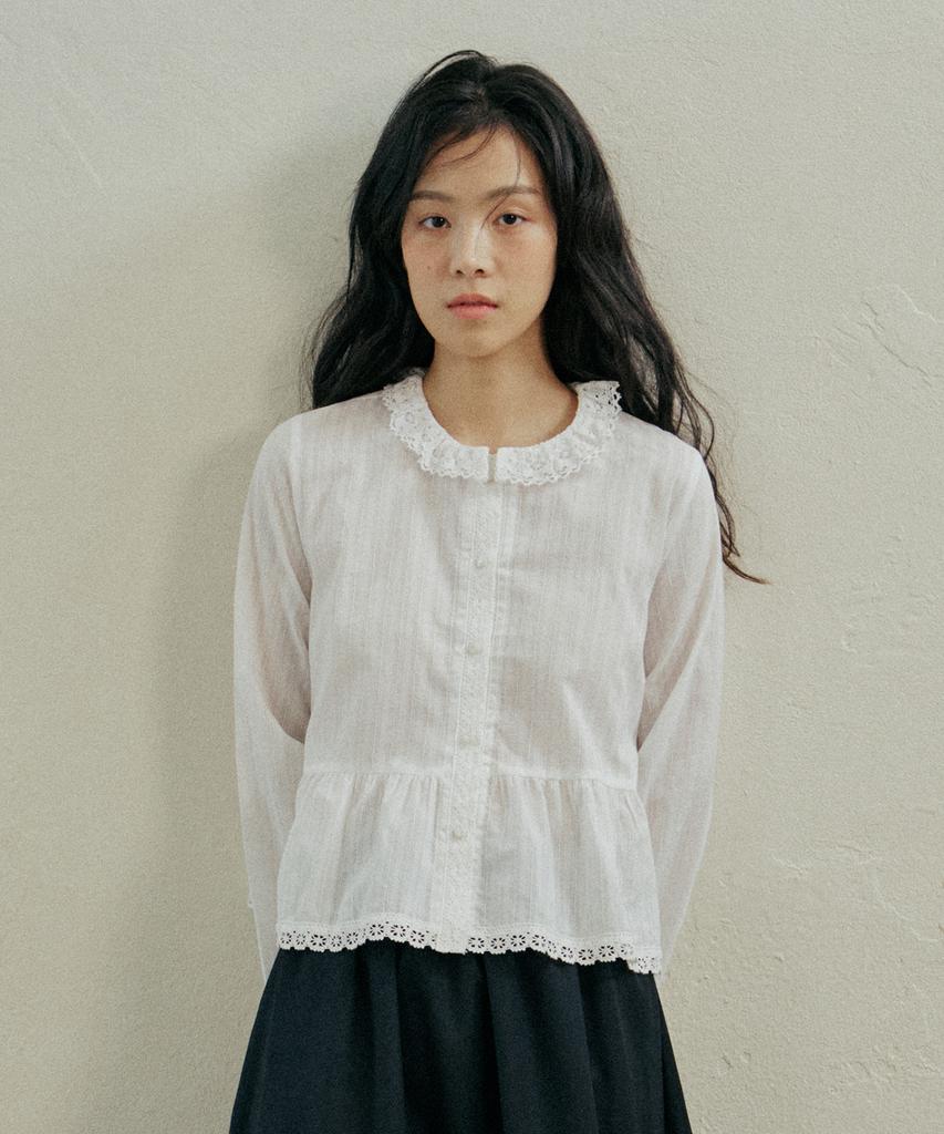 HOKUSPOKUS Sonnet Lace Blouse _White