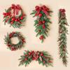 DIY Artificial Christmas Wreath Realistic Pine Cone Wall Hanging Floral Wreath  Household
