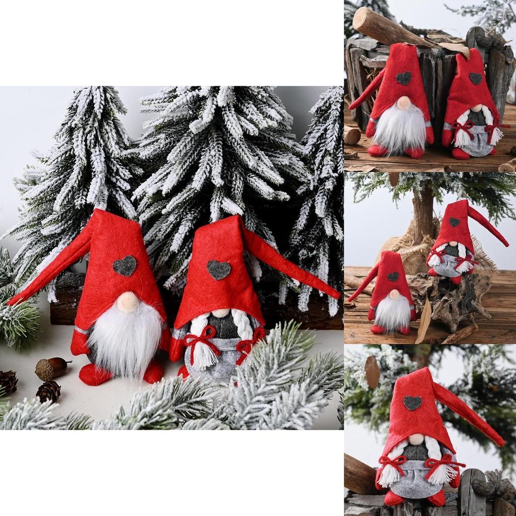 Adorable 20 Christmas Forest Elderly Love Figurine For Nordic Holiday Decorations