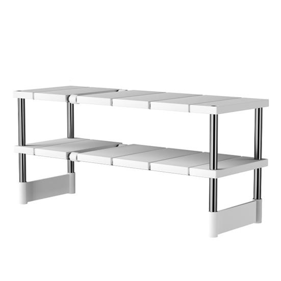 Органайзер для раковины. Расширяемая сверхпрочная металлическая полка. Прочная несущая одно-/двухслойная выдвижная полка для ванной комнаты.