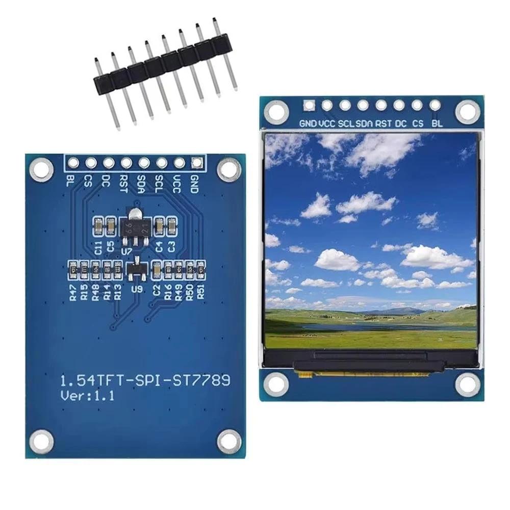 1.54 Inch 1.54" Full Color TFT Display Module HD IPS LCD LED Screen 240x240 SPI Interface ST7789 For Arduino