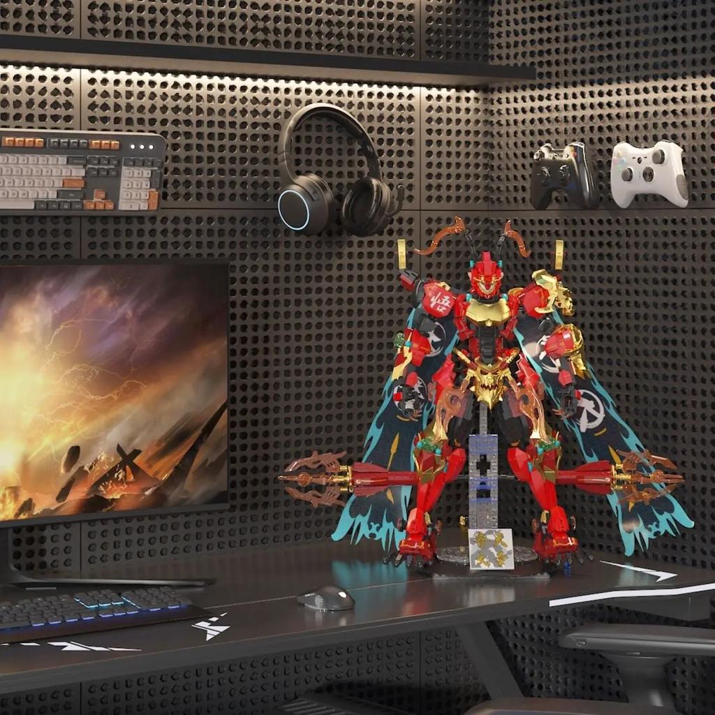 Новая светящаяся фигурка-робот Короля Обезьян, конструктор, развивающие игрушки для детей, подарок мальчику на праздник, модель