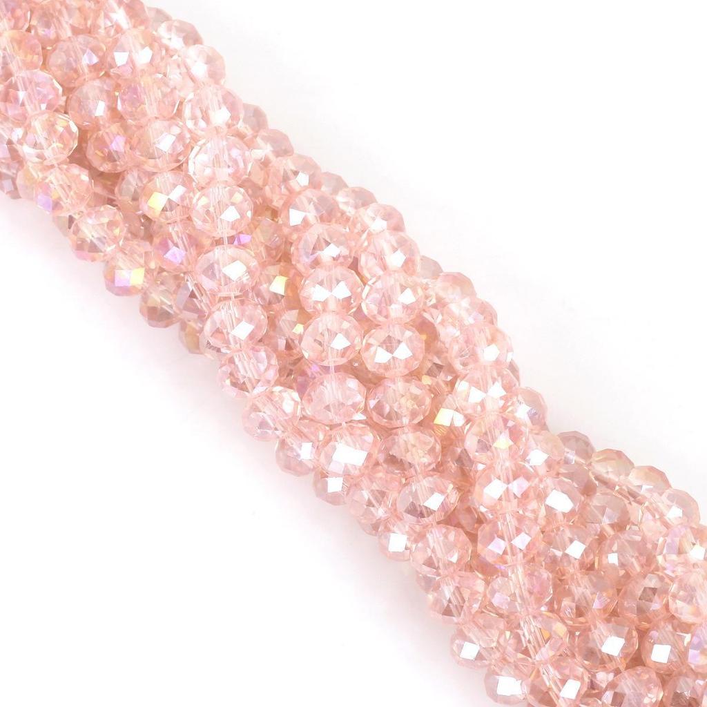 8мм Граненые Плоские Хрустальные Бусины из Стекла для DIY Ювелирных Изделий Разных Цветов