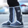 2Pcs Rain Shoe Covers Waterproof Double-sided Anti-slip Adhesive Tape Smooth Zipper Thickened Rain Boot Covers