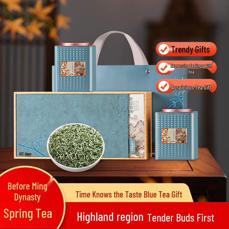 «Премиальный зеленый чай Билуочунь»: Ранний урожай Цинмин, яркий вкус; Идеально подходит для личного пользования или в качестве дорогого подарка».