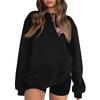 Women's Casual Loose Bow Print Round Neck Long Sleeve Hoodie