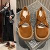 Две пары маленьких кожаных туфель женские британские туфли весна-осень 2024 новые туфли на платформе ретро Мэри Джейн одинарные туфли
