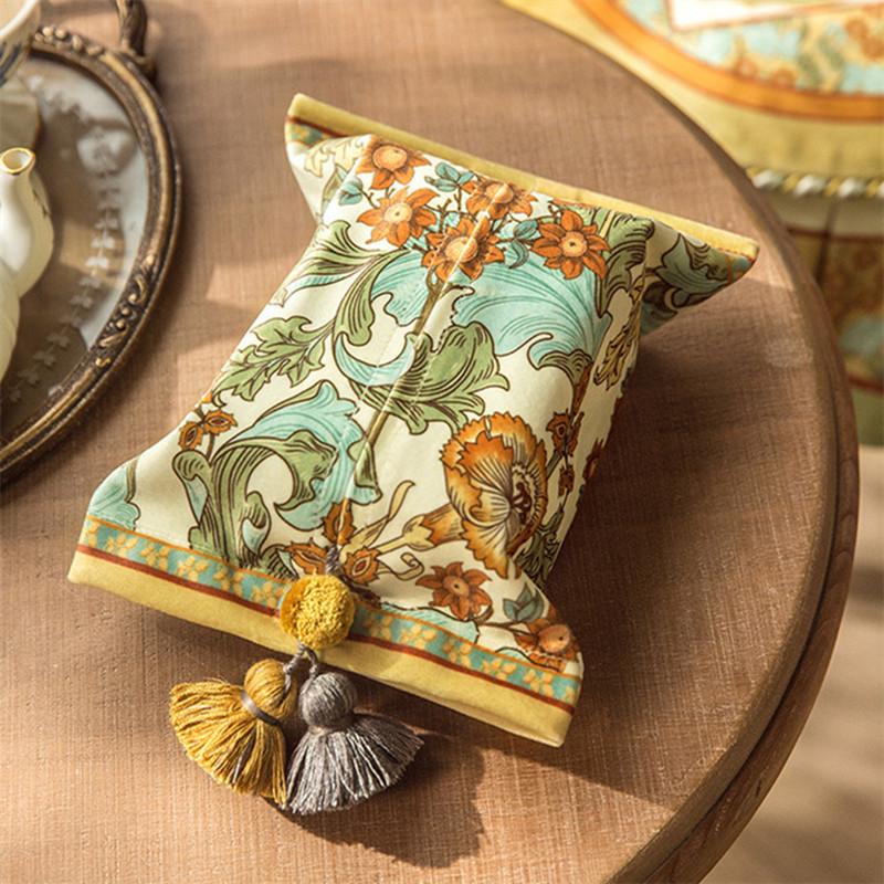 Чехол для коробки с салфетками в стиле ретро, кисточка, восточный стиль, гостиная, спальня, автомобиль, креативный держатель с принтом, идея для подарка 18x24 см