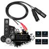 2 RCA Папа - Двойной XLR Папа Аудиокабель Черный HIFI Стерео Аудиокабель для Микрофона Микшера Усилителя для Наушников