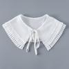 Adjustable Bowknots Fake Collar Blouse Tops Removable Detachable Shirt Collar False Lapel Blouse Top Women Clothes Accessories