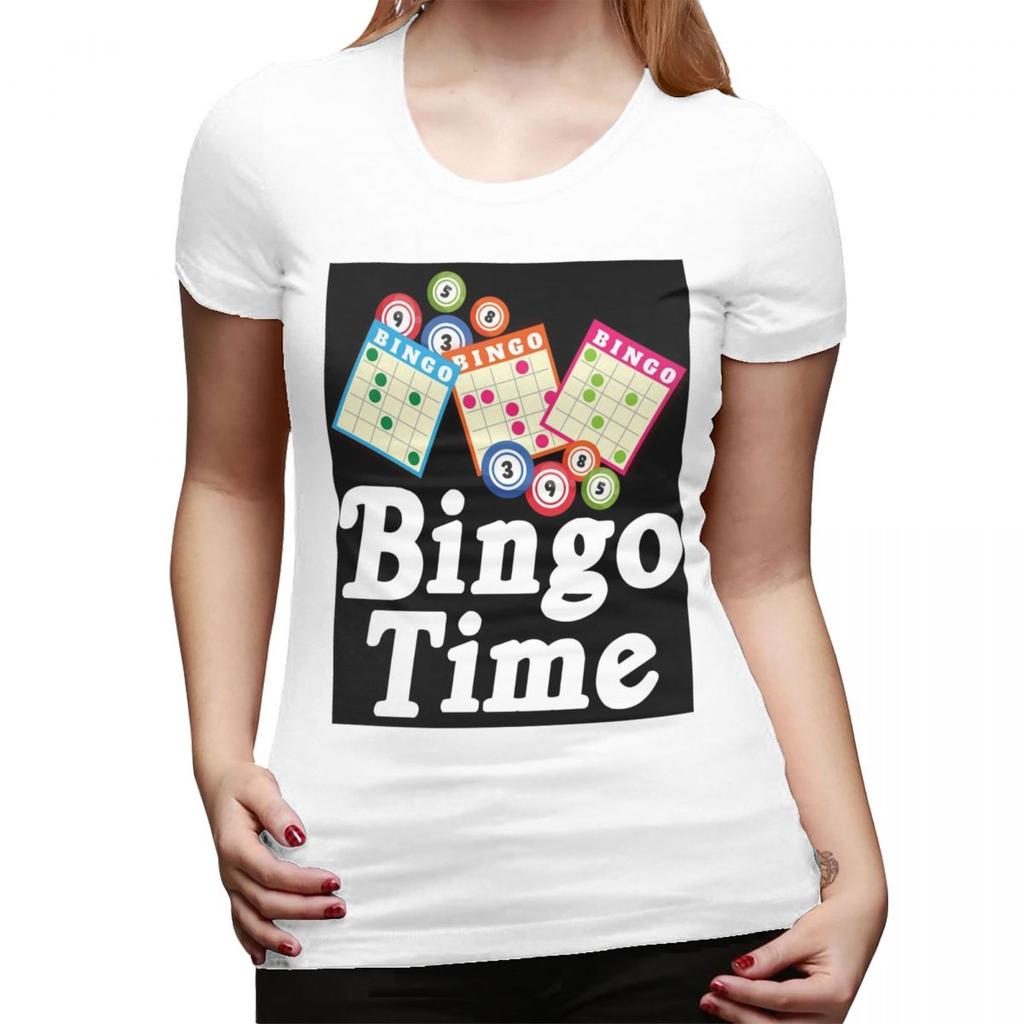 Funny Bingo Game TShirt for Women Round Neck Streetwear T Shirts Womens Tees Short Summer Clothes Tops
