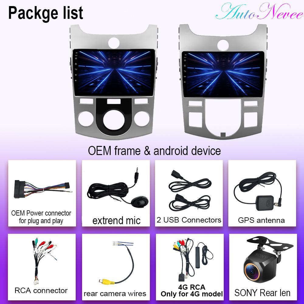 Автомобильный Android 14 Для Kia Cerato 2 TD 2008 - 2013 Автомагнитола Стерео Мультимедийный Видеоплеер GPS Навигация 4G Carplay БЕЗ 2DIN DVD