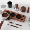 51-58mm Universal Coffee Tamper Mat Station Stand Portafilter Holder Support Base Rack Walnut Wood Coffee Lever Tools Organizer