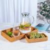 Корзина для хранения из ротанга ручной работы, квадратный плетеный поднос, корзина для пикника, тарелка для хлеба, еды, фруктовый торт, коробка для разной еды, кухонное украшение