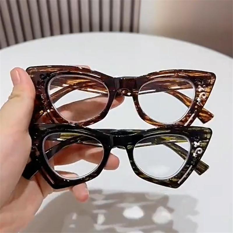 NEW Fashion Anti Blue Light Blocking Reading Glasses Women 2024 Luxury Brand Designer Eyewear Frame for Presbyopia Eyeglasses 0 To +4