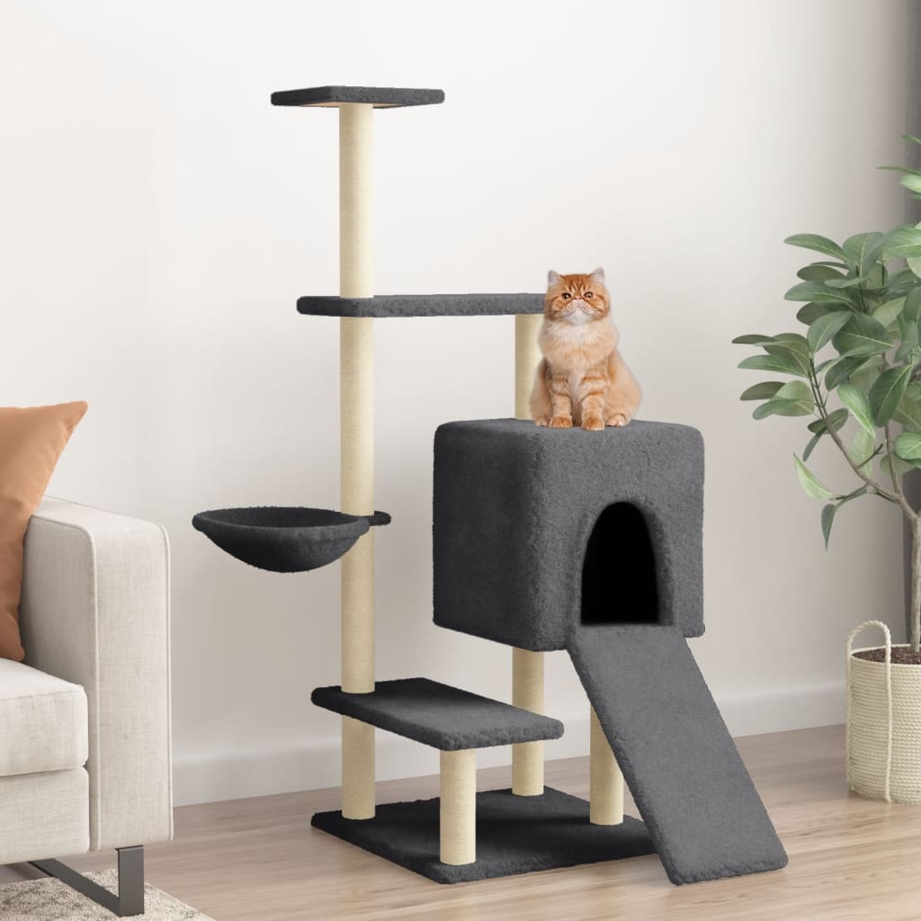 Scratching Post with Sisal Scratching Posts Dark Grey 130.5 cm