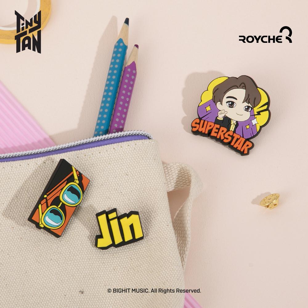 BTS (Бантан Бойз) Резиновая булавка с маслом TinyTAN, официальный, оригинальный, аутентичный, K-POP, айдол