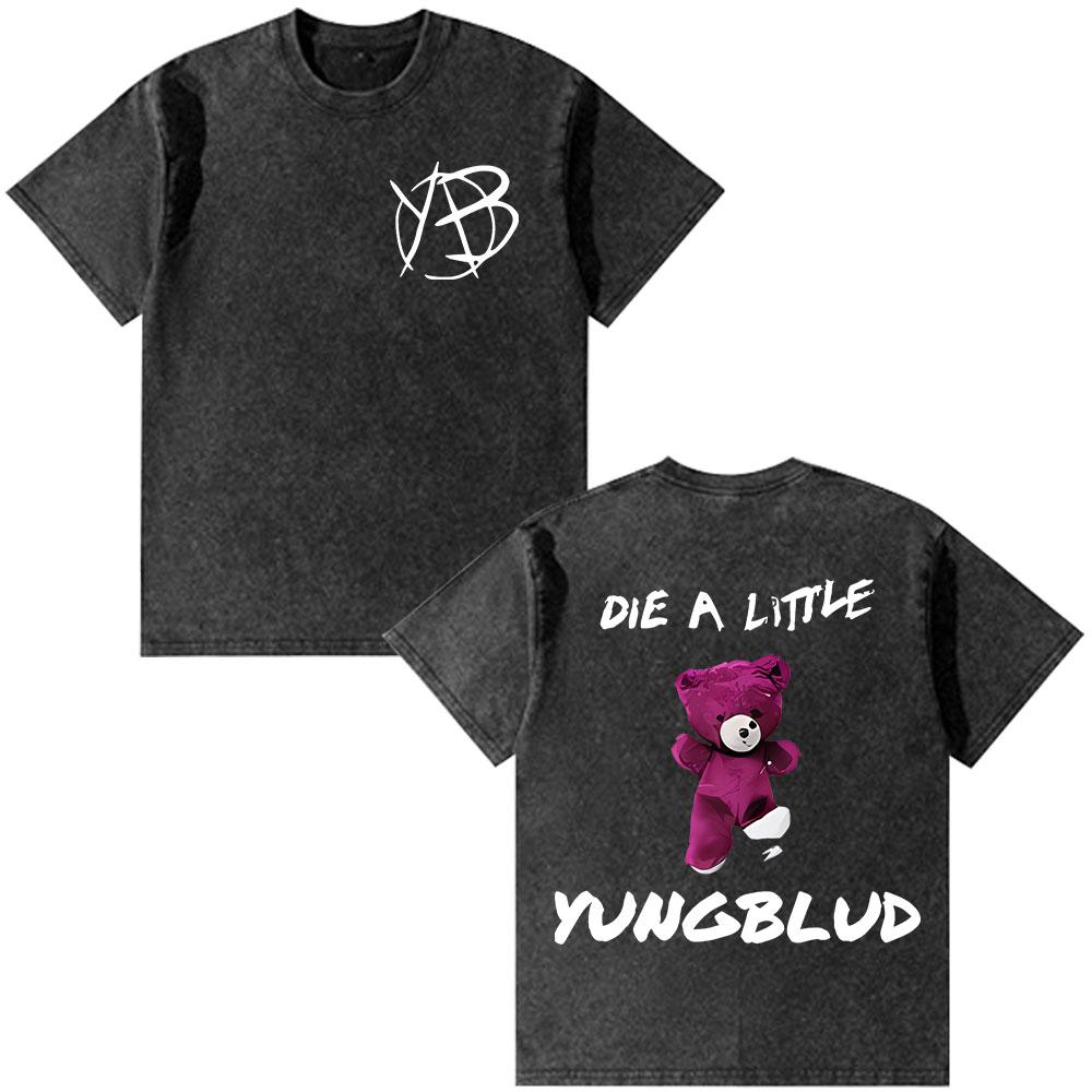 Yungblud Lowlife Логотип Альбома Выстиранные Футболки Мужская Женская Одежда Мода Футболки с Коротким Рукавом Хлопок Оверсайз Футболка Топ