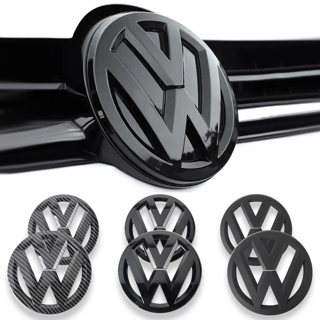 RUNTB1 2PCS Car Original Front Grille Badge Cover Trunk Lid Sticker for Volkswagen Golf 4 5 6 7 8 MK6 7 MK7 Sportvan 8 MK8 VW Polo