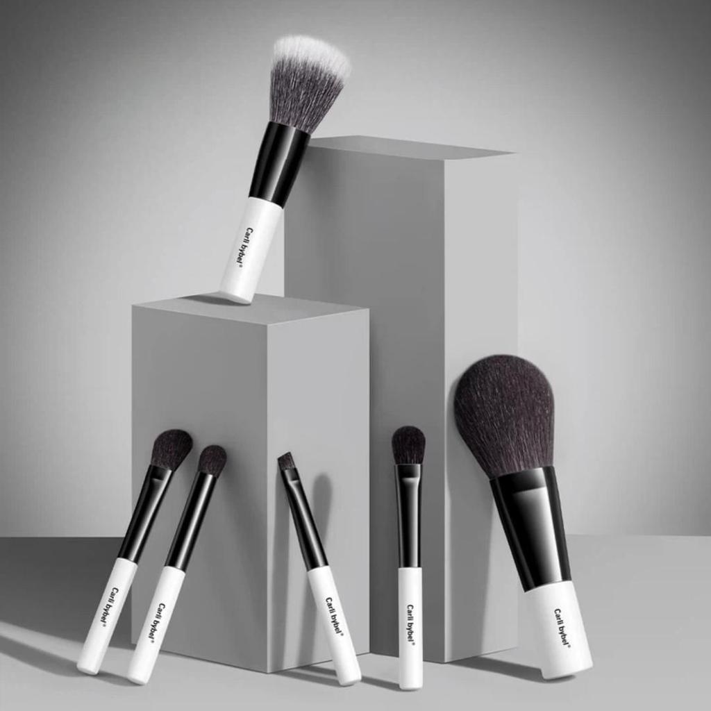 CARLI BYBEL Makeup Brush Set, Portable, Travel-Friendly, Soft Bristles, Mini Eyeshadow Brushes, Loose Powder Brush