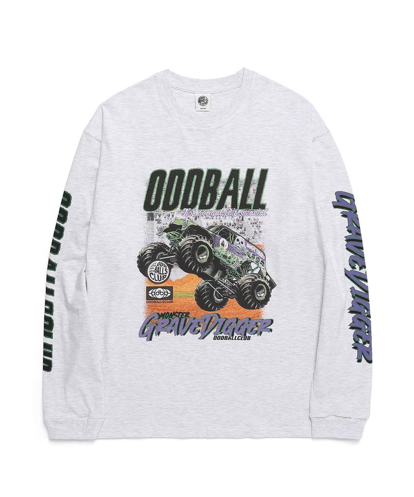 ODDBALLS CLUB Монстр-трак с длинным рукавом Белый меланж