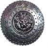 30.48 Cm Lion Face Steel Shield  Hand Forged Medieval Small Fully Functional Silver Polish Rustic Gift