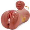 Realistic Male Masturbators Adult Sex Toys Pocket Pussy with 3D Realistic Textured Tight Anus Real Mouth Penis Training Oral Sex Doll Stroker