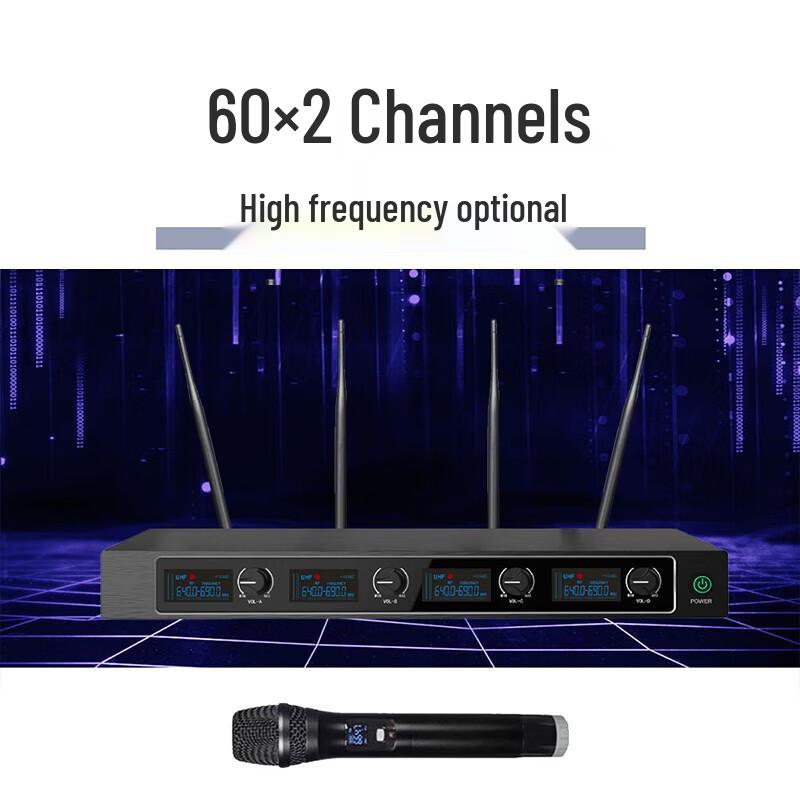 Беспроводная ручная микрофонная система Runpu RP-WX8004S «Один на четыре» (Китайская версия)