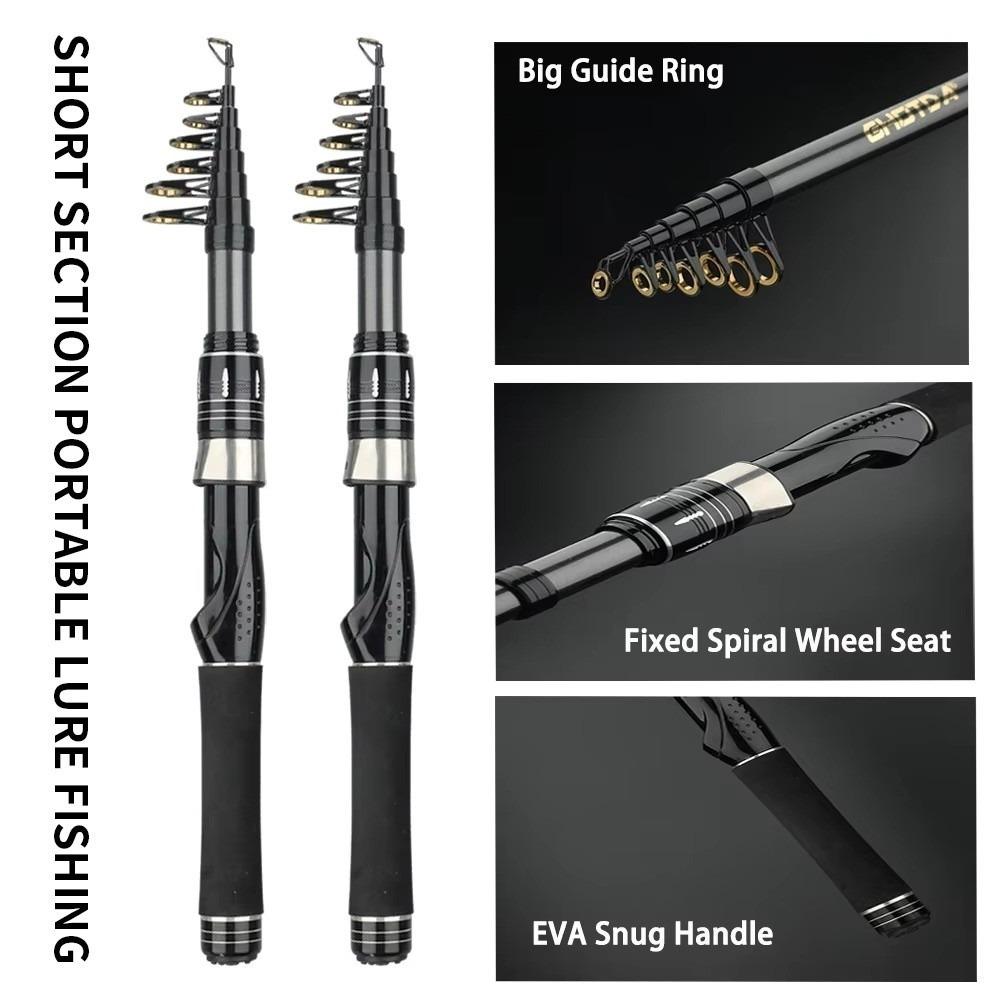 Ultralight Baitcasting Reel Combo Long Casting Mini Fishing Rod Telescopic Fishing Rod Travel