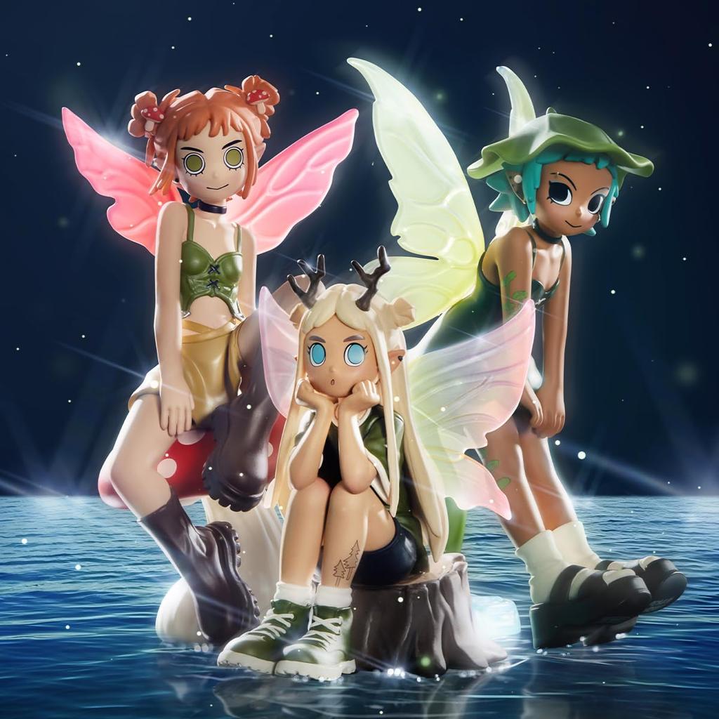 POP MART Peach Riot Punk Fairy Series Pop Mart Gacha Gacha Blind Box Фигурка Пластиковая модель Премиум-игрушка Мягкий винил ПВХ Оригинальный персонаж День рождения