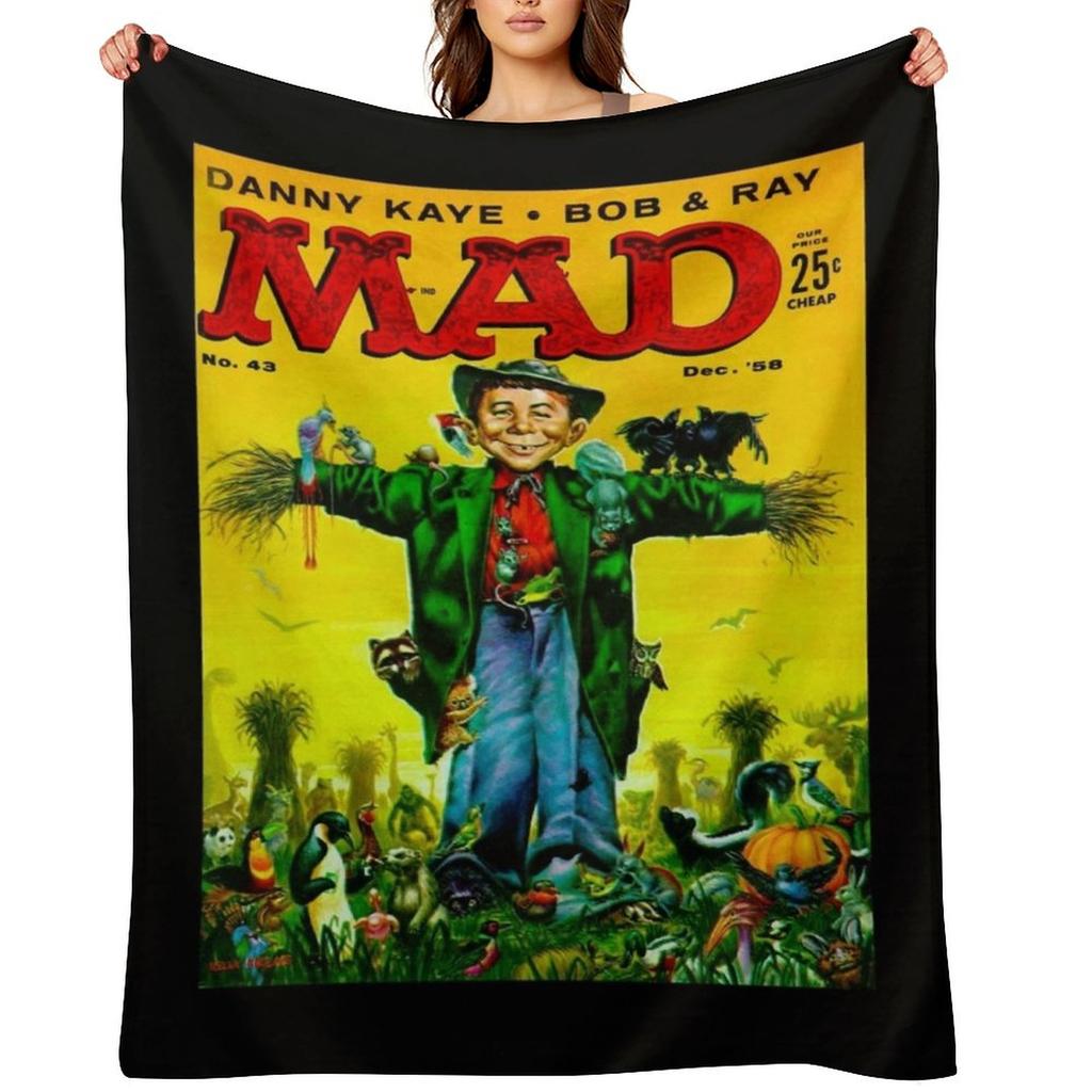 ЭТО ПРАВДА, КЛАССИЧЕСКИЙ ДИЗАЙН ОБЛОЖКИ ЖУРНАЛА MAD!!! Декоративный плед для дивана рождественское украшение Пледы