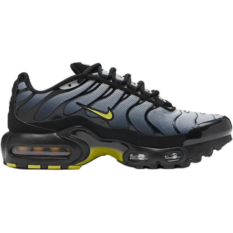 Nike Air Max Plus Удобные Устойчивые к истиранию Устойчивые к истиранию Низкие Детские Беговые кроссовки Черно-серые Унисекс CD0609-033
