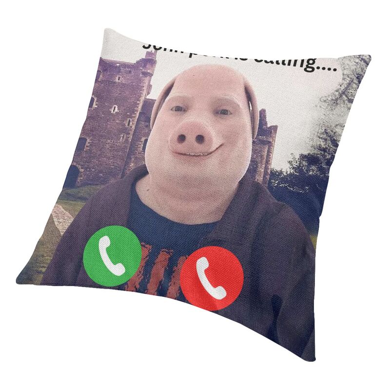 Чехол на подушку John Pork Is Calling Двусторонний принт Чехол для декоративной подушки для гостиной Крутой чехол Домашний декор