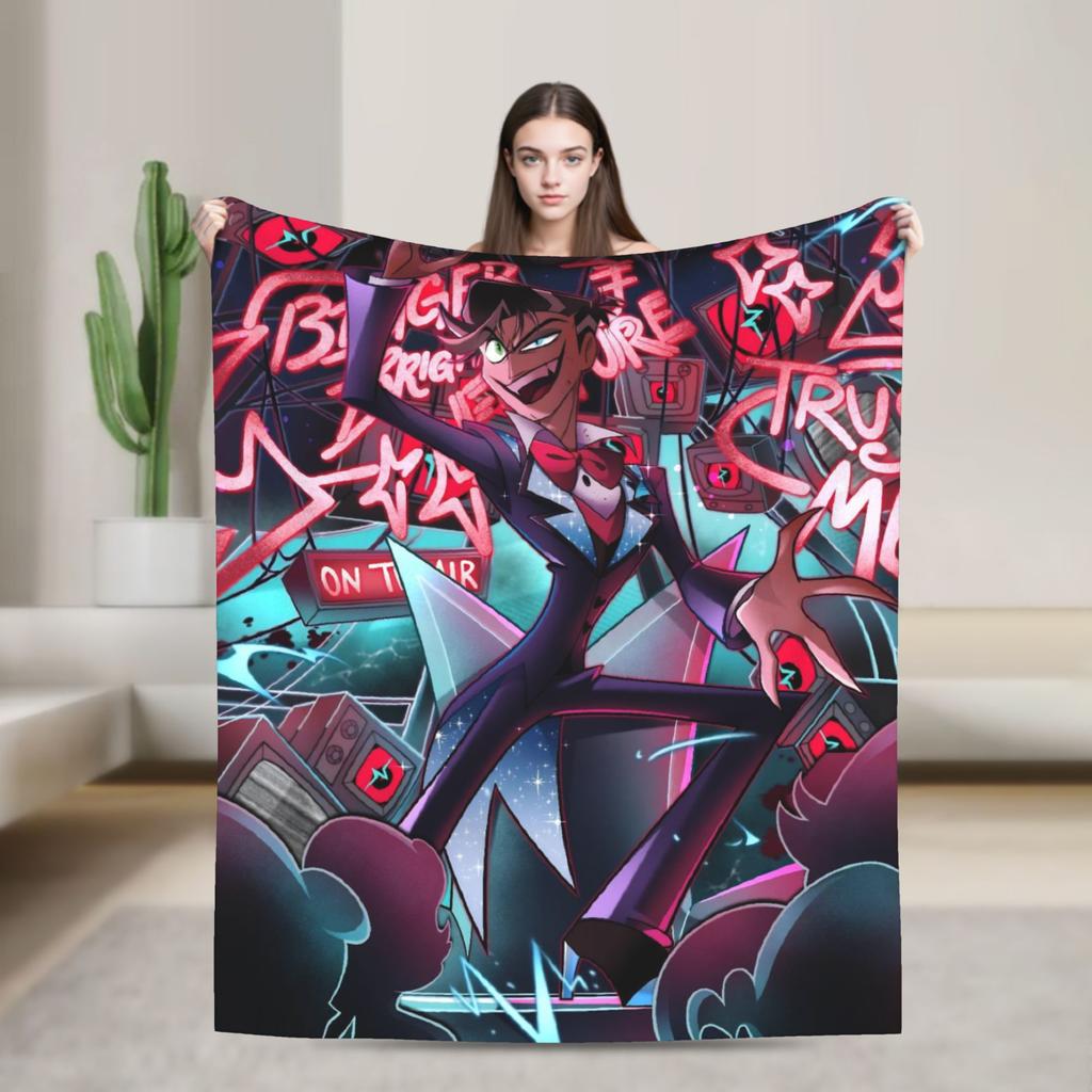 Adam Hazbins Hotels Anime Blankets Velvet Summer Portable Ultra-Soft Throw Blankets for Home Travel Bedspreads