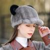 Mink Fur Hat Women's Winter Thickened Cute Cat Ear Hat Fashion Foreign Winter Cap