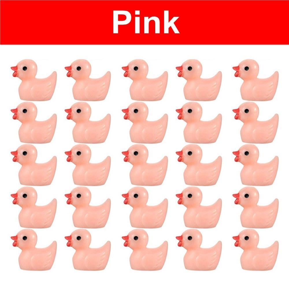 100/50/25/5 шт. милые смоляные мини-уточки, миниатюрная ферма, искусственные фигурки животных, украшение, крошечная утка для дома, сказочный сад, микропейзаж, декор в горшках