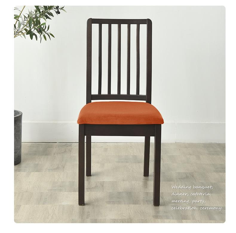 Мягкие чехлы на сиденья из бархатной ткани, эластичные моющиеся чехлы на обеденный стул из спандекса, чехлы для дома, отеля, банкета, гостиной