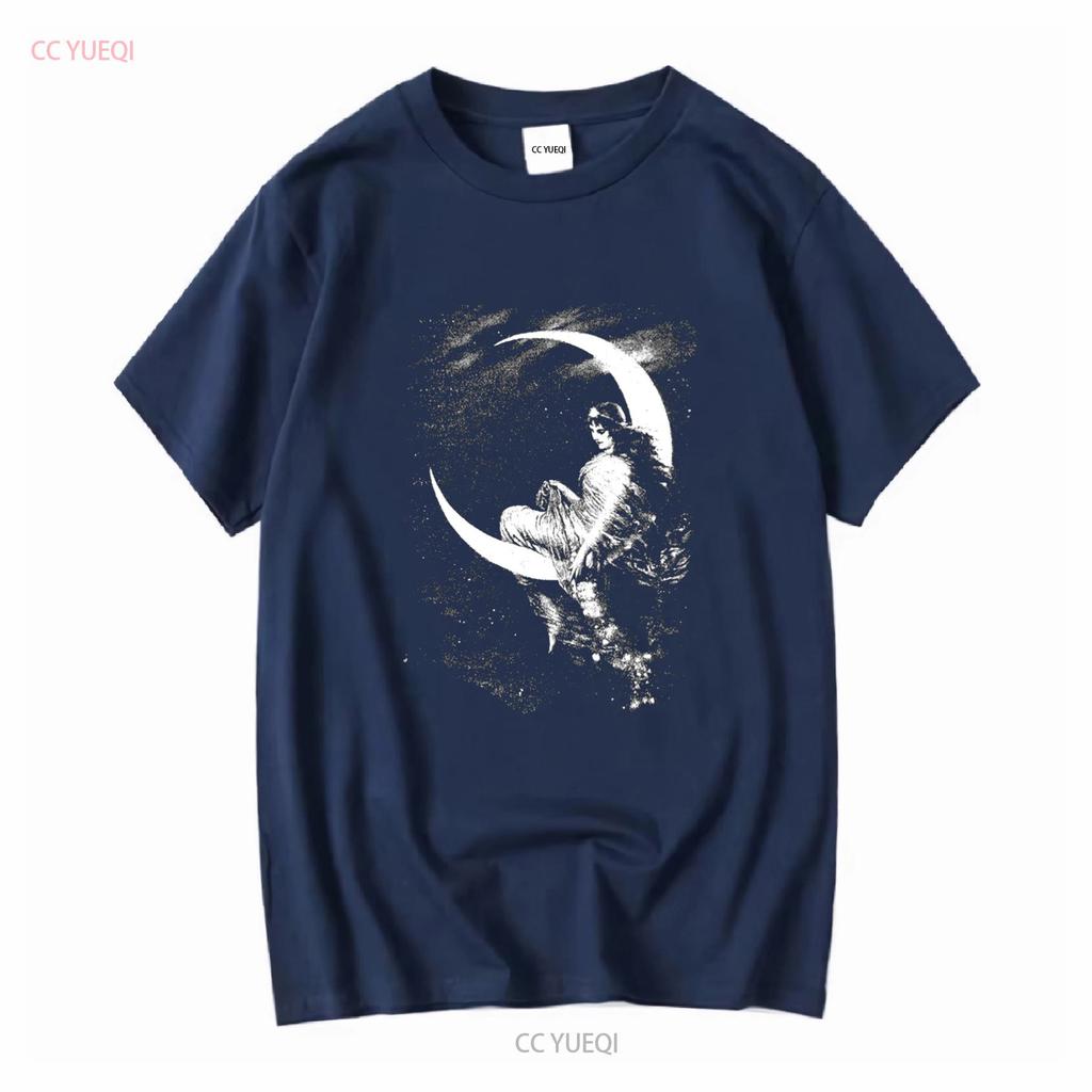 Vintage 90 s Hermann Kaulbach Fairy Of The Moon Black T Shirt Mens Sz 3XL USA vintage Washed Soft homme Unisex