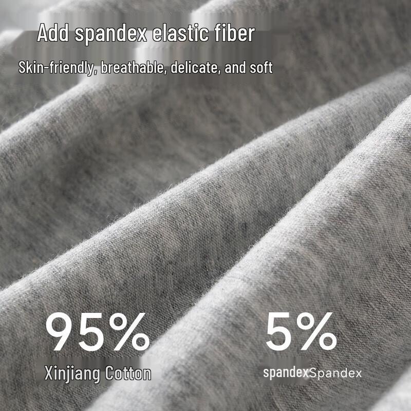 MIIOW Мужское антибактериальное нижнее белье из расчесанного хлопка Синьцзяна 60-х годов (4-Pack)