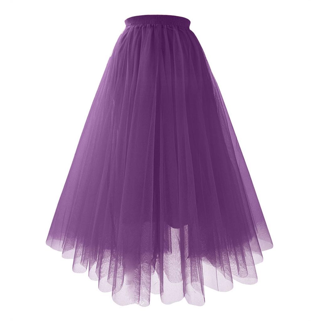 Женская повседневная однотонная сетчатая плиссированная юбка А-силуэта с высокой талией, длинная утягивающая юбка из мягкой пряжи