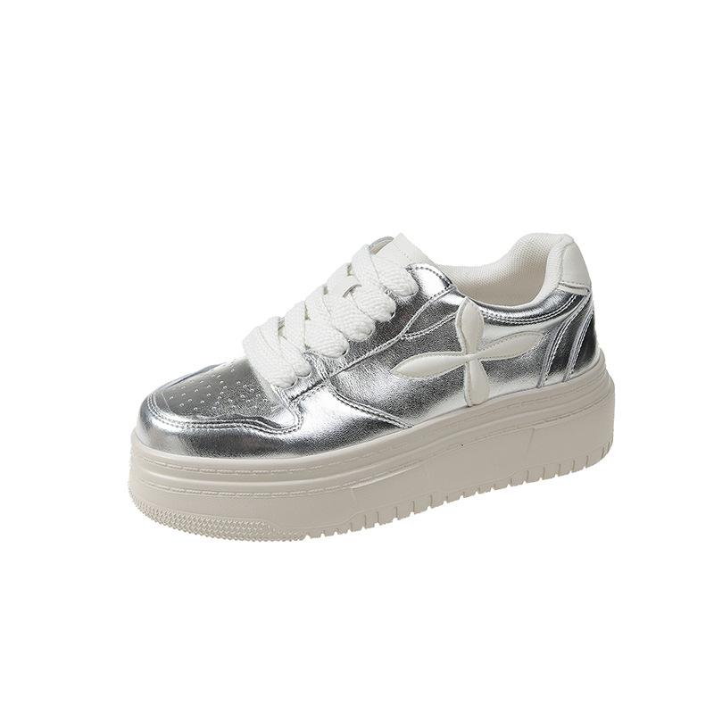 Белые туфли на платформе, женские новые универсальные женские туфли из натуральной кожи, спортивная повседневная женская обувь Borad