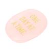 Worry Stone One Day At A Time Inspirational Enhance Confidence Give Power Thumb Stone for Anxiety Rose Quartz